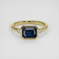 1.93 Ct. Blue Sapphire Ring, 18K Yellow Gold 1