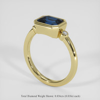 1.93 Ct. Blue Sapphire Ring, 18K Yellow Gold 2
