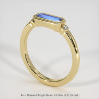 1.08 Ct. Blue Sapphire Ring, 18K Yellow Gold 2