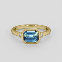 1.53 Ct. Bi Color / Parti Sapphire Ring, 18K Yellow Gold 1