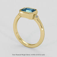 1.53 Ct. Bi Color / Parti Sapphire Ring, 18K Yellow Gold 2