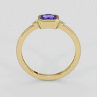 0.92 Ct. Bluish Purple Sapphire Ring, 18K Yellow Gold 3