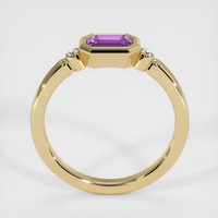0.64 Ct. Purple Sapphire Ring, 18K Yellow Gold 3