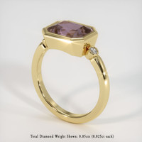 2.77 Ct. Pinkish Brown Sapphire Ring, 18K Yellow Gold 2