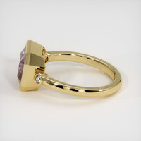 2.77 Ct. Pinkish Brown Sapphire Ring, 18K Yellow Gold 4