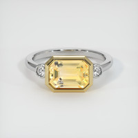 3.02 Ct. Sapphire Ring, 18K Yellow & White 1