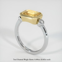 3.02 Ct. Sapphire Ring, 18K Yellow & White 2