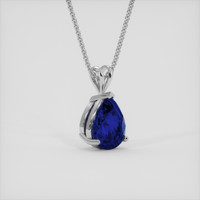 1.60 Ct. Blue Sapphire Pendant, Platinum 950 2