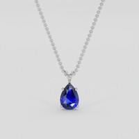 2.53 Ct. Blue Sapphire Pendant, Platinum 950 1