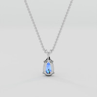 2.28 Ct. Blue Sapphire Pendant, Platinum 950 4