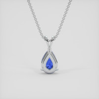 1.57 Ct. Blue Sapphire Pendant, Silver 4