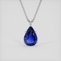 13.54 Ct. Blue Sapphire Pendant, 10K White Gold 1