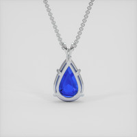 13.54 Ct. Blue Sapphire Pendant, 10K White Gold 4