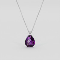 19.21 Ct. Purple Amethyst Pendant, 14K White Gold 1