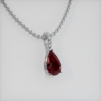 2.18 Ct. Gemstone Pendant, 14K White Gold 2