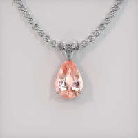 4.03 Ct. Sapphire Pendant, 14K White Gold 1