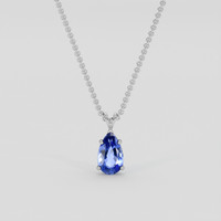 2.28 Ct. Blue Sapphire Pendant, 14K White Gold 1