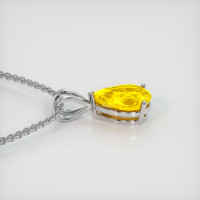 2.51 Ct. Yellow Sapphire Pendant, 14K White Gold 3