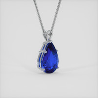 13.54 Ct. Blue Sapphire Pendant, 18K White Gold 2