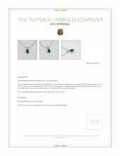 Emerald Pendant 1.84 Ct., 18K White Gold Appraisal
