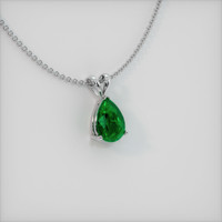1.84 Ct. Emerald Pendant, 18K White Gold 2