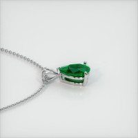 1.84 Ct. Emerald Pendant, 18K White Gold 3