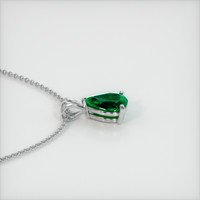 1.22 Ct. Emerald  Pendant - 18K White Gold