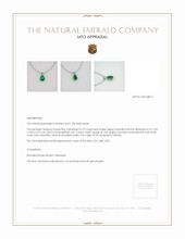 Emerald Pendant 2.76 Ct., 18K White Gold Appraisal