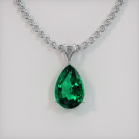 4.70 Ct. Emerald Pendant, 18K White Gold 1