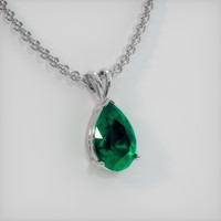 4.70 Ct. Emerald Pendant, 18K White Gold 2