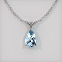 1.49 Ct. Gemstone Pendant, 18K White Gold 1