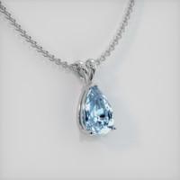 1.49 Ct. Gemstone Pendant, 18K White Gold 2