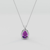 19.21 Ct. Purple Amethyst Pendant, 18K White Gold 4