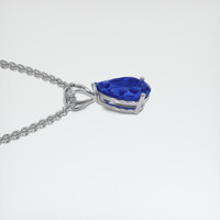 3.07 Ct. Blue Sapphire Pendant, 18K White Gold 3