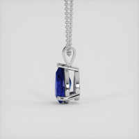 1.60 Ct. Blue Sapphire Pendant, 18K White Gold 3