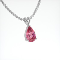 2.02 Ct. Padparadscha Sapphire Pendant, 18K White Gold 2