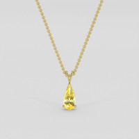 2.73 Ct. Yellow Sapphire Pendant, 10K Yellow Gold 1