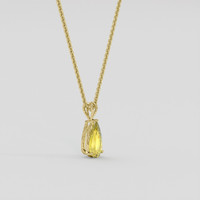2.73 Ct. Yellow Sapphire Pendant, 10K Yellow Gold 2