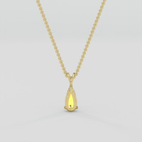 2.73 Ct. Yellow Sapphire Pendant, 10K Yellow Gold 4