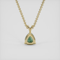 1.70 Ct. Bluish Green Sapphire Pendant, 14K Yellow Gold 3