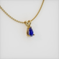 0.58 Ct. Blue Sapphire Pendant, 18K Yellow Gold 2