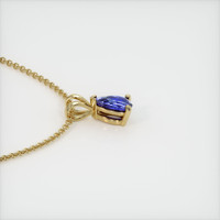 0.58 Ct. Blue Sapphire Pendant, 18K Yellow Gold 3