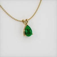 1.84 Ct. Emerald Pendant, 18K Yellow Gold 2