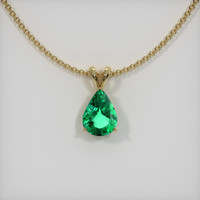 3.07 Ct. Emerald Pendant, 18K Yellow Gold 1