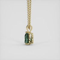 1.70 Ct. Bluish Green Sapphire Pendant, 18K Yellow Gold 3