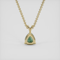1.70 Ct. Bluish Green Sapphire Pendant, 18K Yellow Gold 4