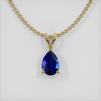 0.43 Ct. Sapphire Pendant, 18K Yellow Gold 1
