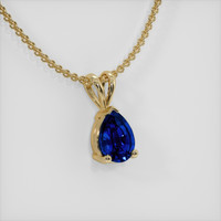 0.43 Ct. Sapphire Pendant, 18K Yellow Gold 2