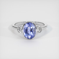 5.85 Ct. Blue Sapphire Ring, Platinum 950 1