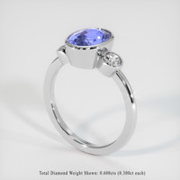 5.85 Ct. Blue Sapphire Ring, Platinum 950 2